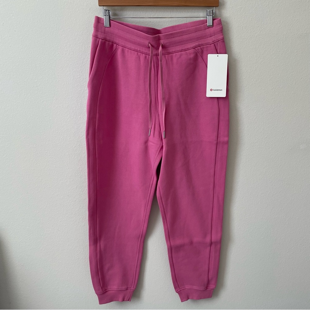 NWT Lululemon Scuba High-Rise French Terry Jogger Pink Blossom Size 10 - Picture 2 of 10